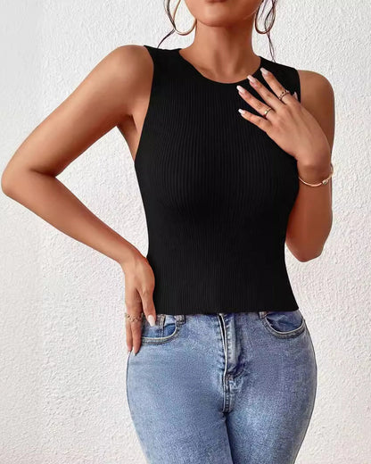 Ribbed Knit Slim Fit Camisole