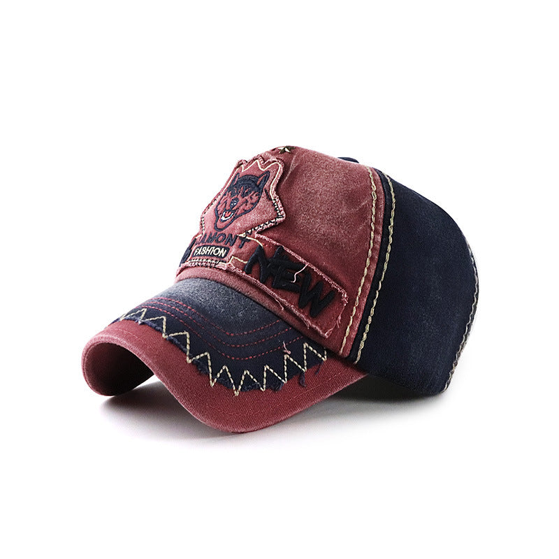 Men & Women Baseball Cap/Wolf embroidery Outdoor Fitted Hat