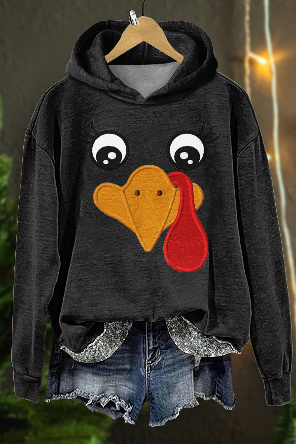 Thanksgiving Turkey Print Sweatshirt