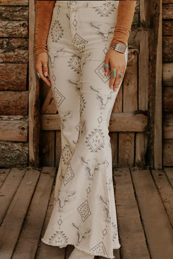 Western Style Printed Pants