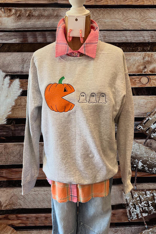 Halloween Pumpkin Pac-Man Sweatshirt