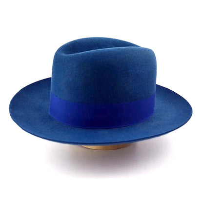 Fedora | | Indigo Blue Wide Brim Hat Men