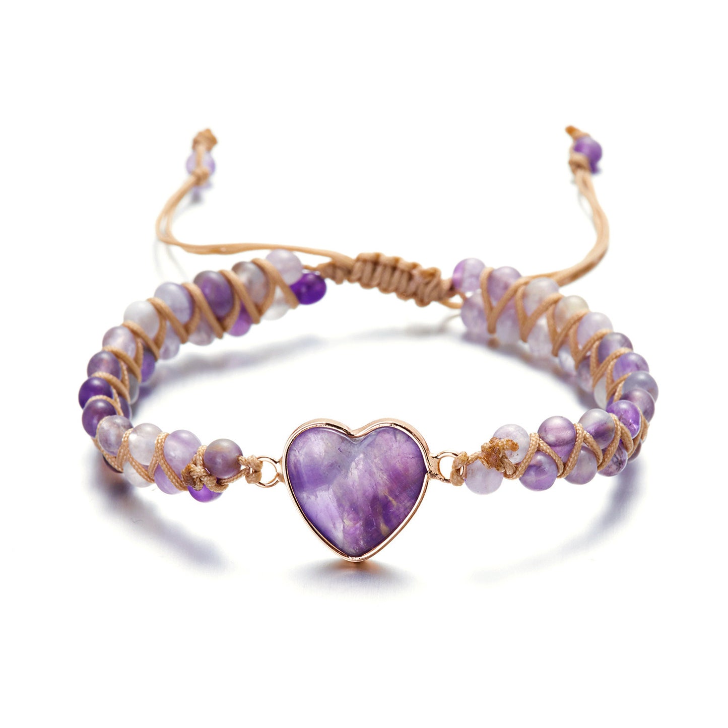 Unisex Hand-woven Heart-shaped Imperial Stone Natural Stone Bracelet