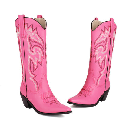 Western Retro Embroidered Boots