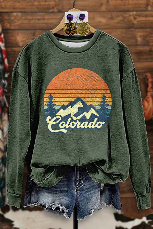 Casual Vintage Colorado Sweatshirt