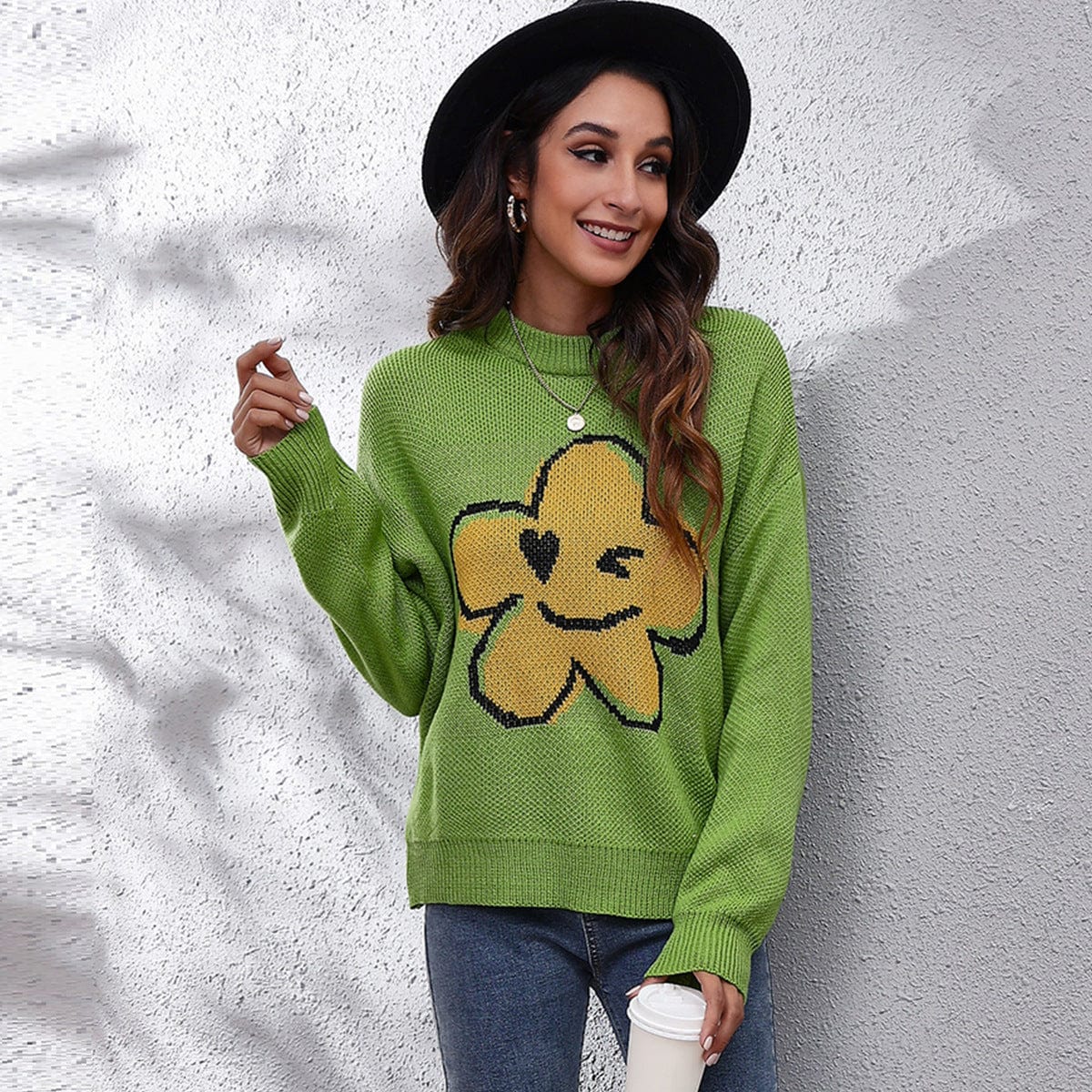 Flower Power Knit Sweater