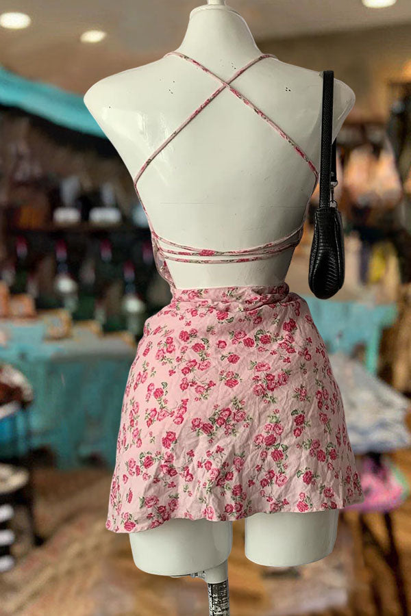 Vintage Floral Print Dress