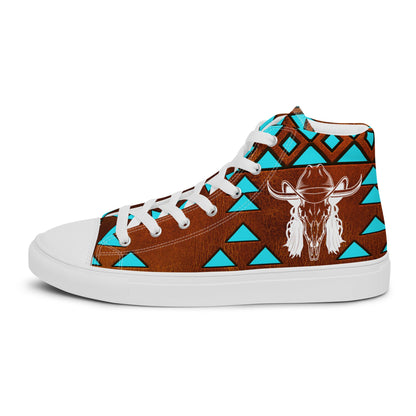 Mullet Cowboy Aztec Men__ High Top Canvas Shoes