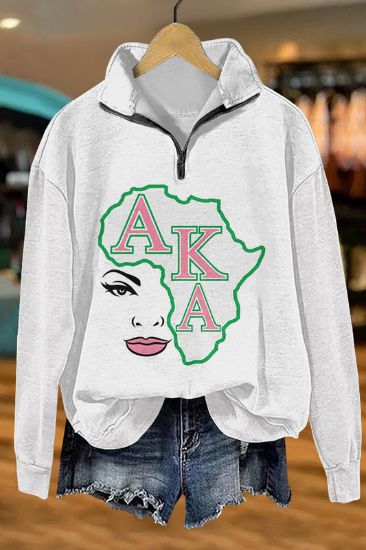 Cute AKA Club Print Sweatshirt