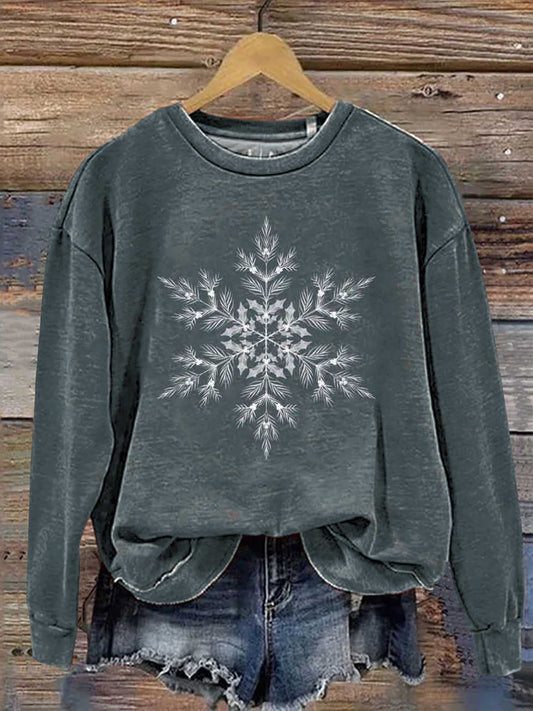 Christmas Snowflake Casual Sweatshirt