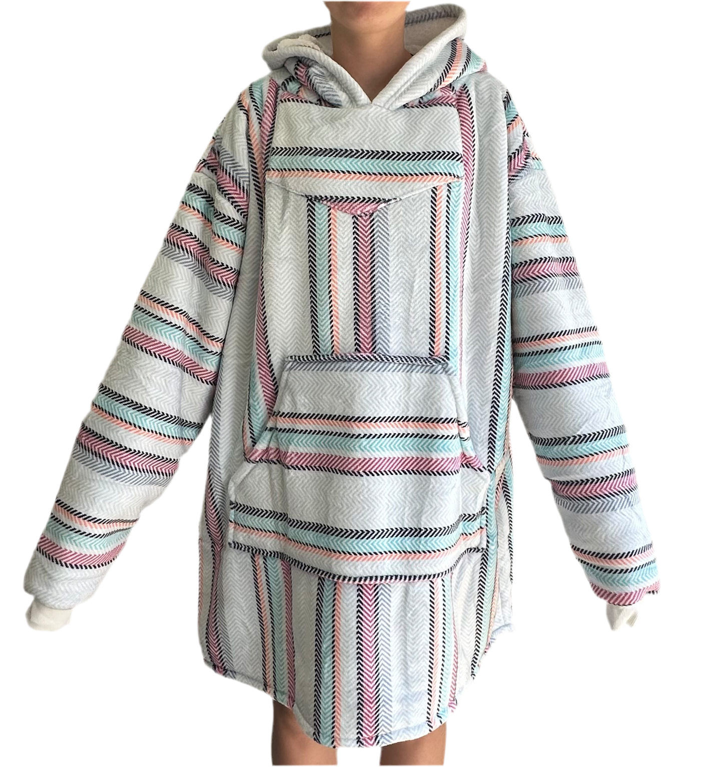 Oversized Blanket Hoodie - Sherpa Lined Baja (Gringo)