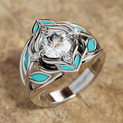 Blue Rose Ring