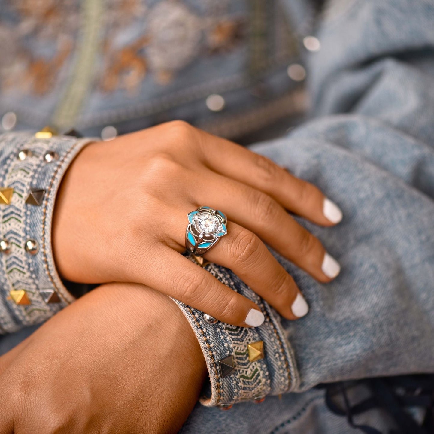 Blue Rose Ring