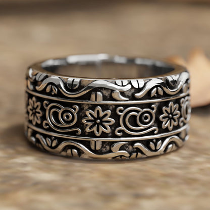 Bohemian Script Ring