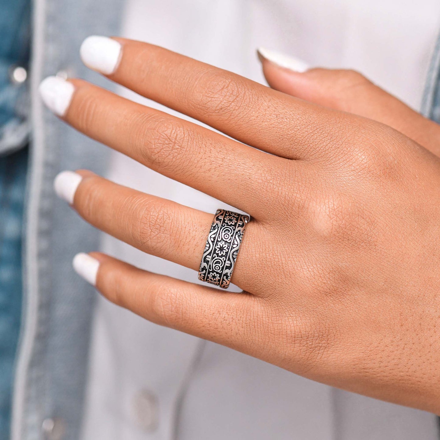 Bohemian Script Ring