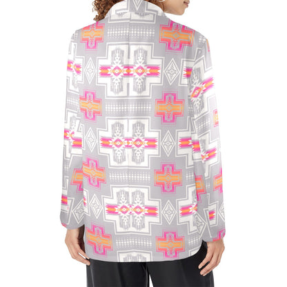 Pink Fire Aztec Women's Western Blazer