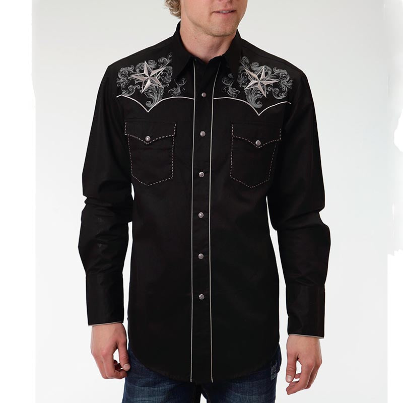 Men's fashion casual retro western style shirt