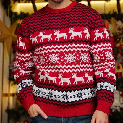 Elk Snowflake Pattern Sweater