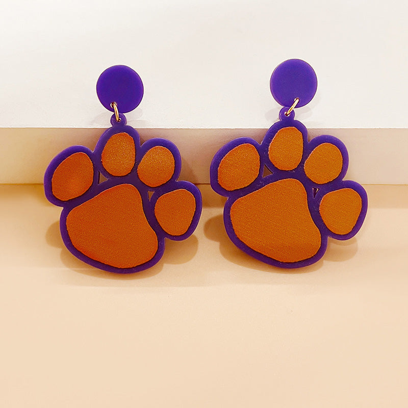 Gameday Tiger Paw Earrings