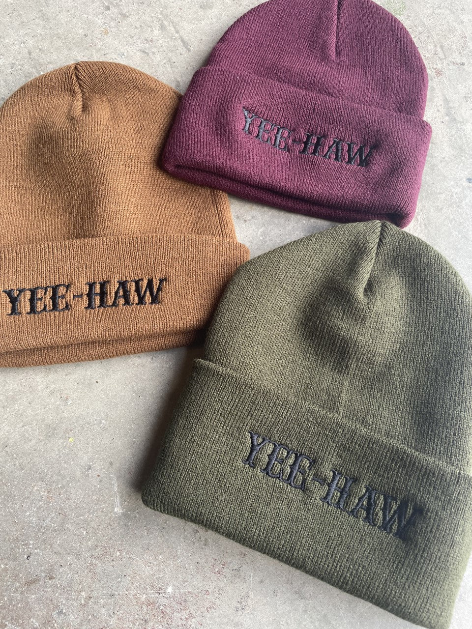 Yeehaw Knit Embroidered Beanie