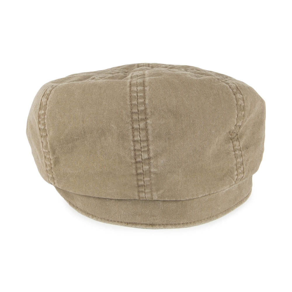 SHELBY - Hatteras Washed Organic Cotton Newsboy Cap - Olive