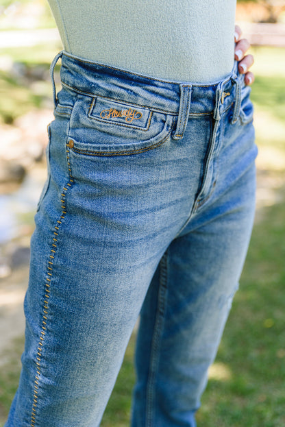 Judy Blue Howdy Embroidery Boyfriend Jeans  SIZE 0 OR 1