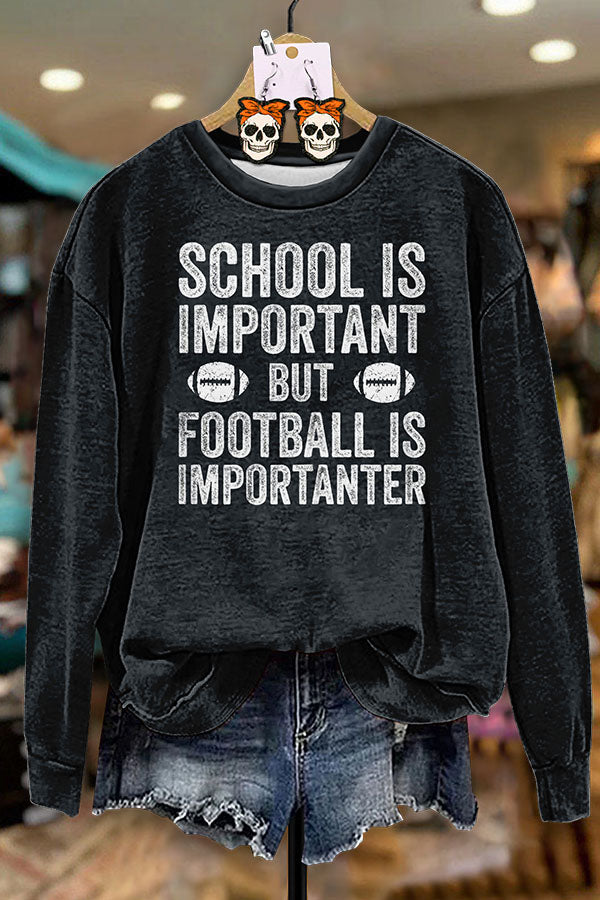 Football Is Important Print Sweatshirt