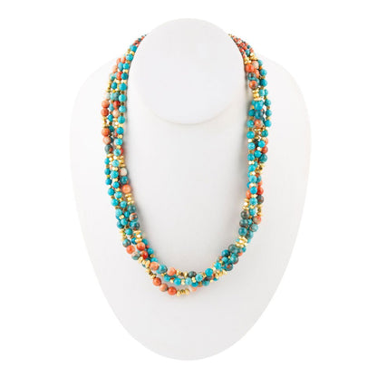 Mandarin Twist Statement Necklace