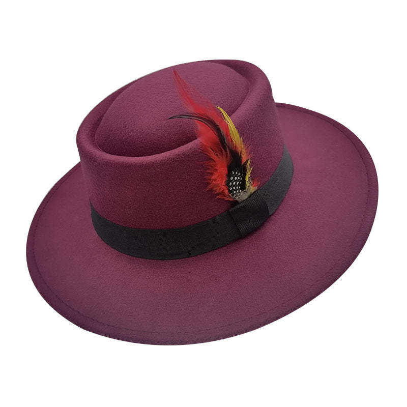 Boris  Woolen Hat- Wine Red