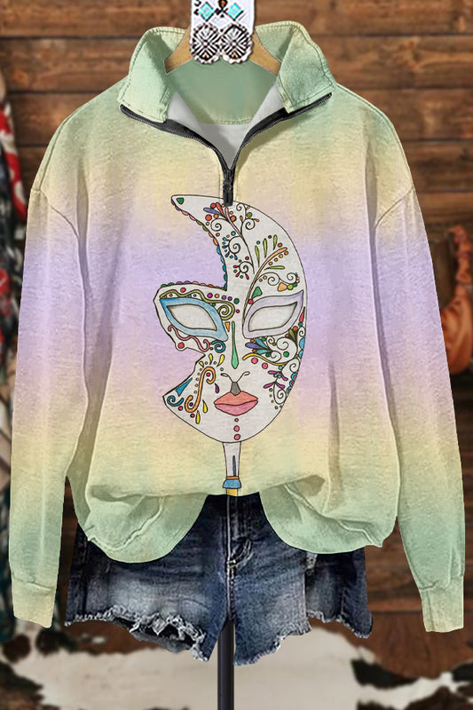 Classic Contrast Mardi Gras Sweatshirt