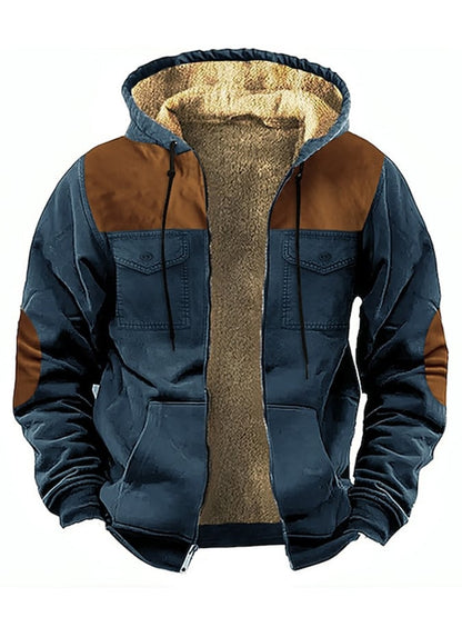 Men's Western Style Hooded Fleece Jacket