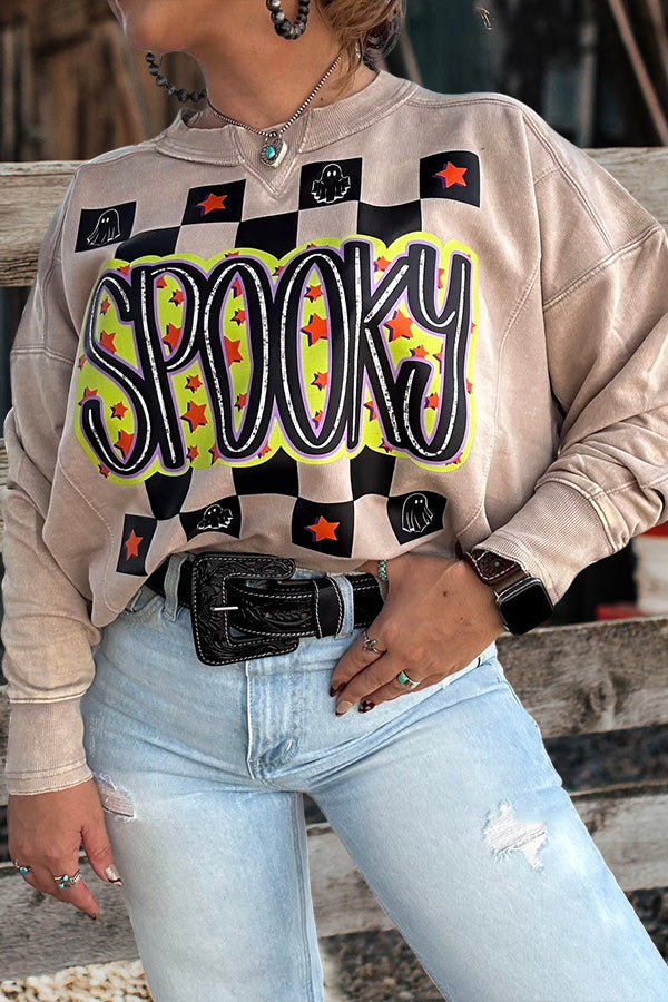 Casual Halloween Spooky Sweatshirt