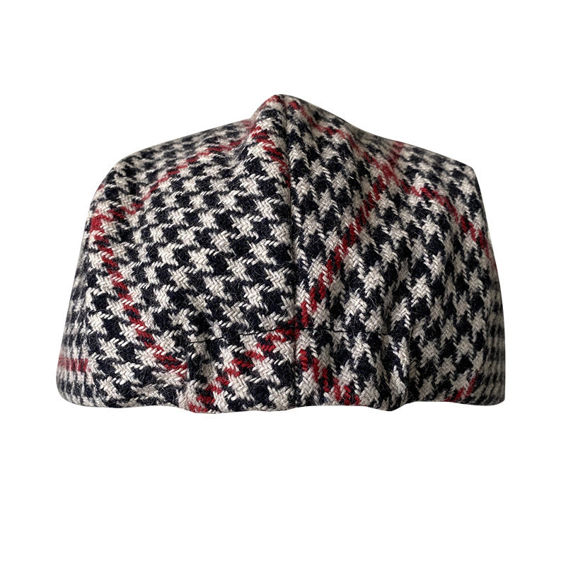 THE PEAKED Marl Flat Hat Brewit-Harris Tweed