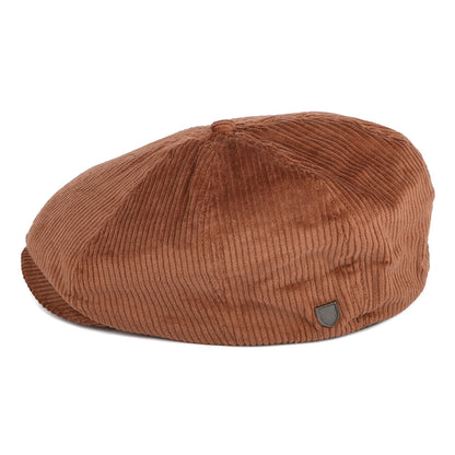 SHELBY - CORDUROY Genuine Scottish 8 Panels Cap-Brown