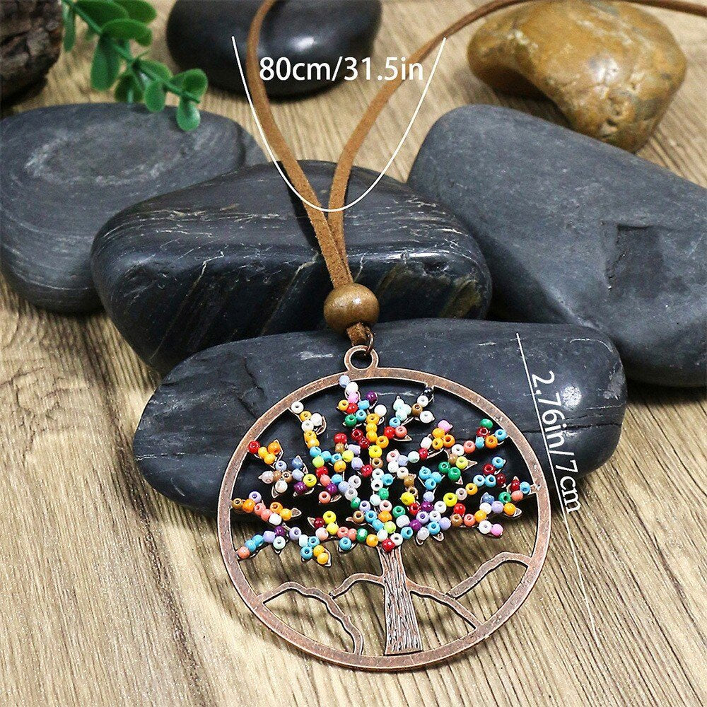 Women's Bohemian Tree Of Life Hollow Necklace