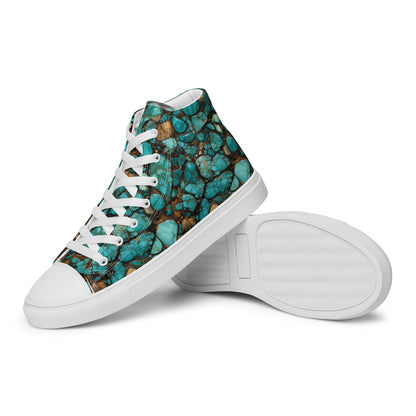 All Turquoise Women__ high top canvas shoes