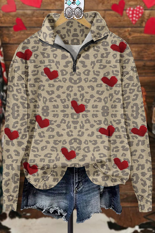 Classic Valentine's Day Contrast Sweatshirt