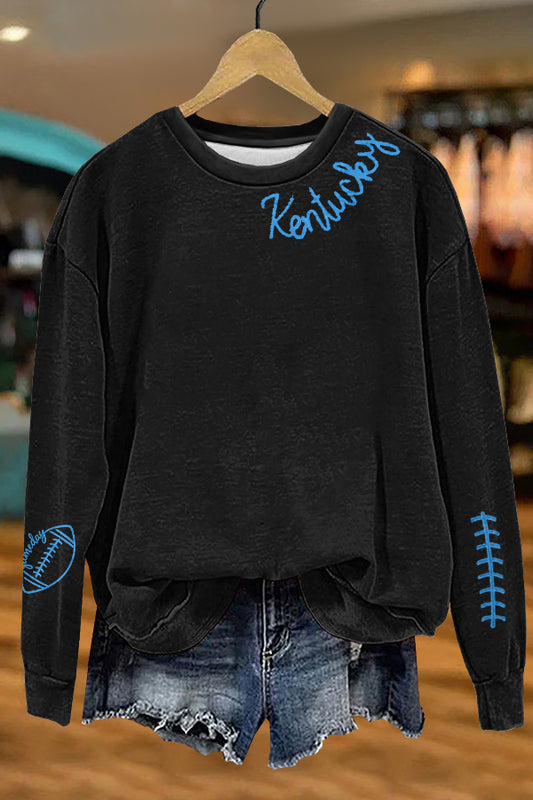 Classic Kentucky Football Gameday Print Sweatshirt