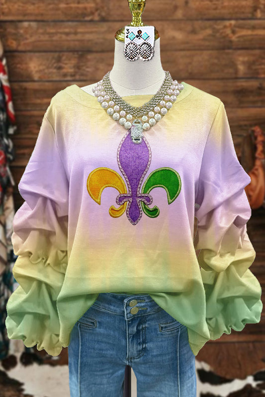 Classic Contrast Mardi Gras Sweatshirt