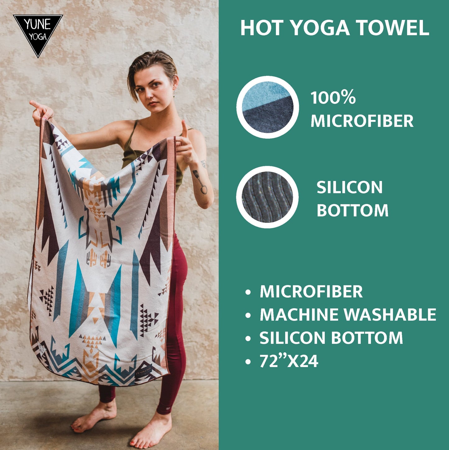 Yoga Towel Pendleton White Sands by Yune Yoga