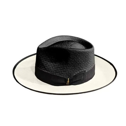 Bellyhat Exclusive Panama and Felt Two Tone Fox-Black/Ivory