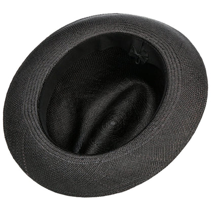 DAROLAN PANAMA STRAW HAT-BLACK