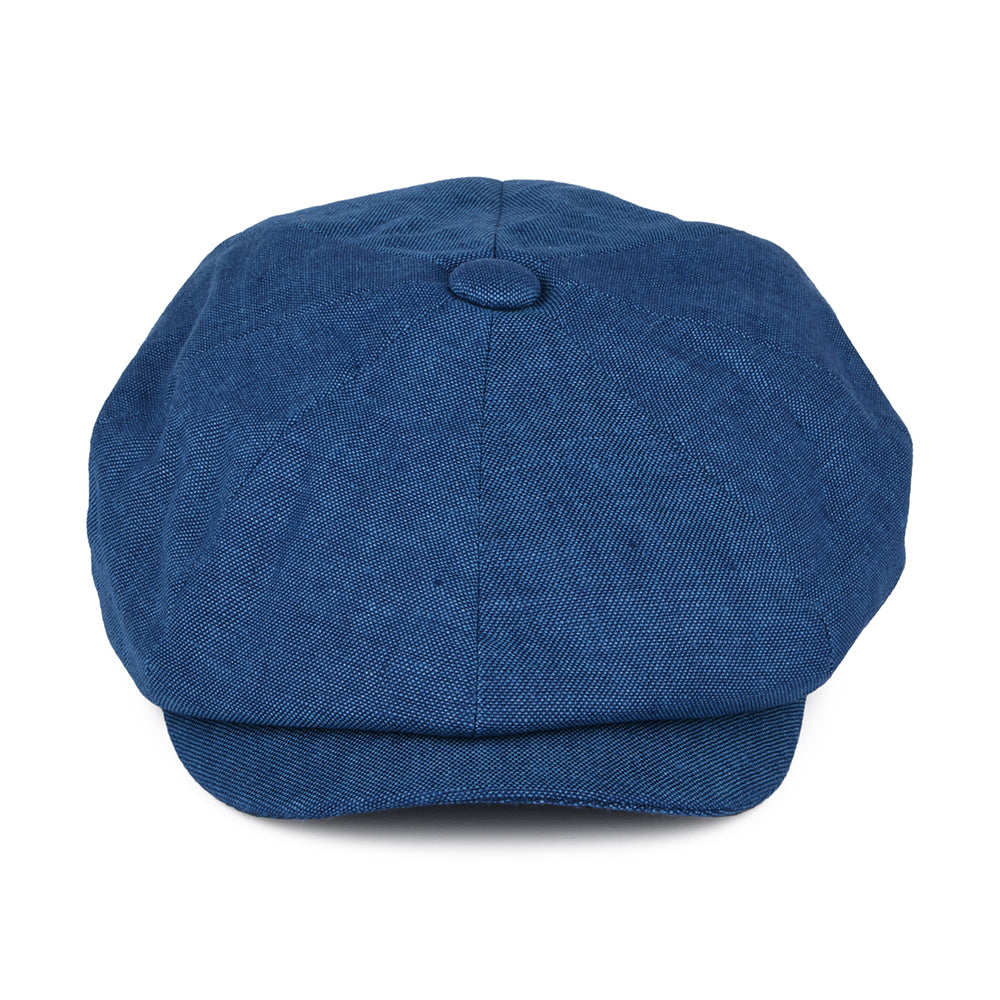 Tienda Hats Alfie Irish Linen Newsboy Cap - Blue