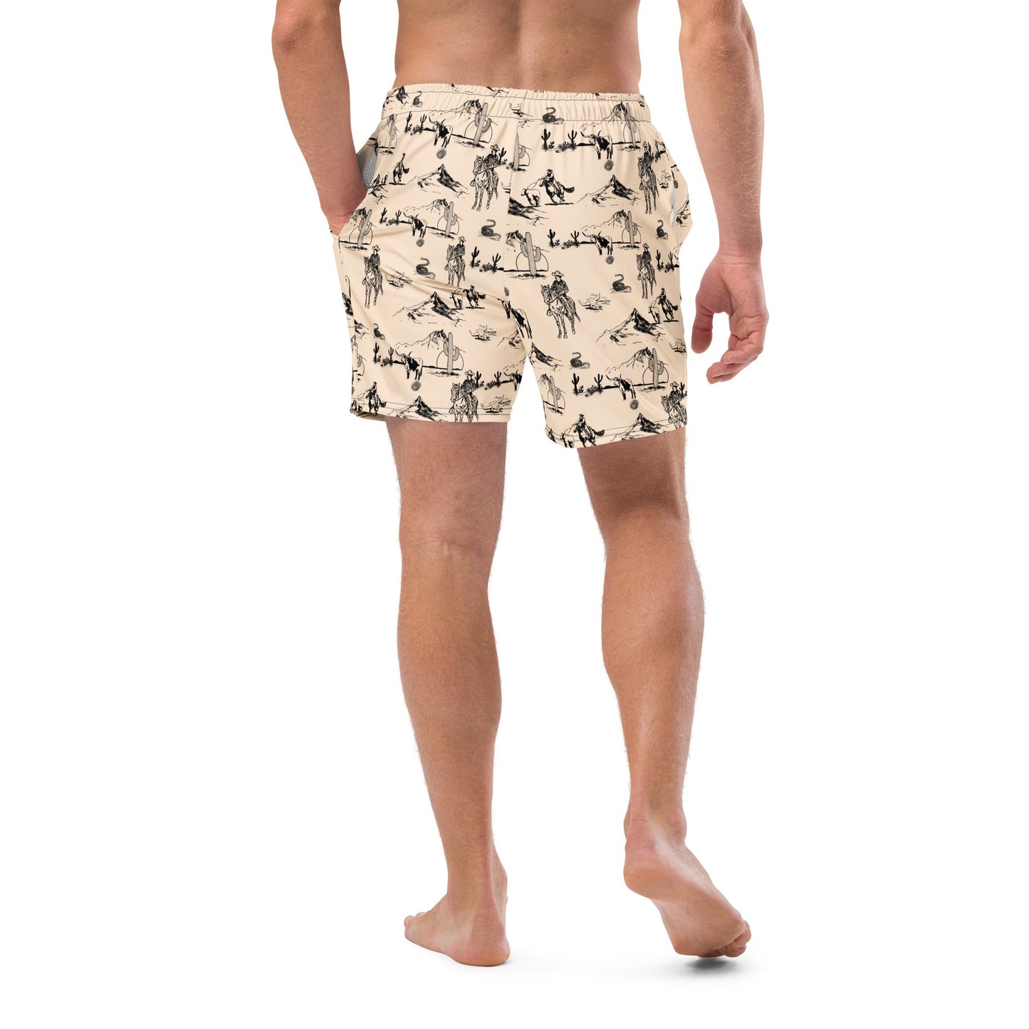 Yeehaw Cowboy Ranch Men's Swim Trunks