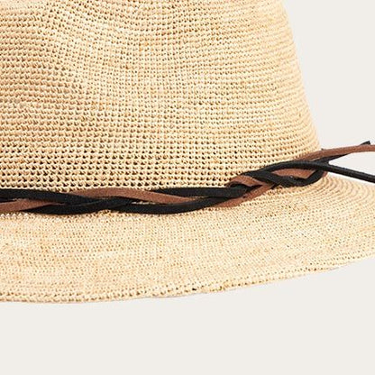 [New] Can be rolls up for packing- Goorin Handmade RAFFIA HAZE Fedora