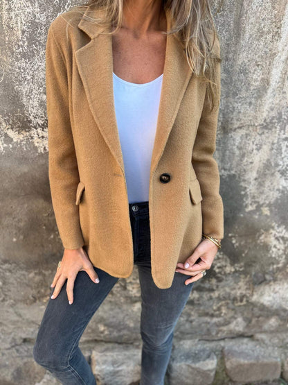 Women's Lapel Long Sleeve Casual Jacket