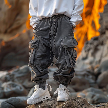 Men's Loose Pocket Design Trousers