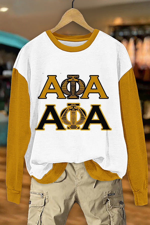 Men's Retro Alpha Phi Alpha Print Sweatshirt