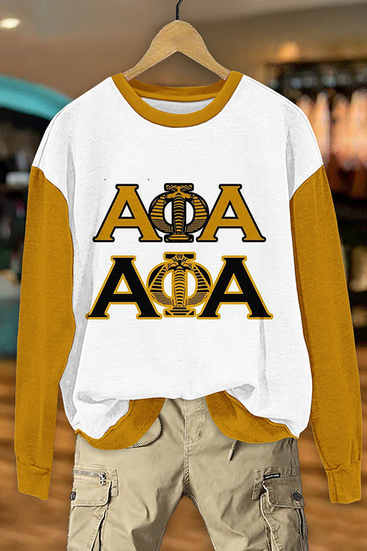 Men's Retro Alpha Phi Alpha Print Sweatshirt