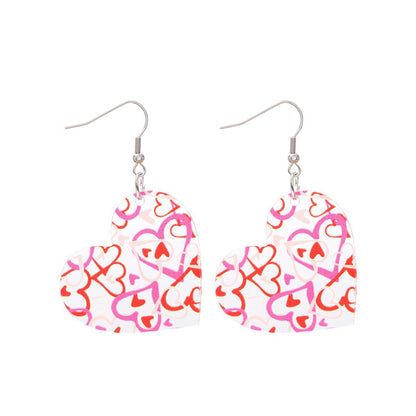 Valentine's Day Heart Teardrop Two-pieces Earrings